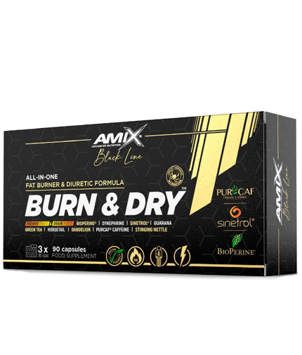 AMIX Burn & Dry – Fettstoffwechsel & Definition AMIX Burn & Dry 90 Kapseln Black Line